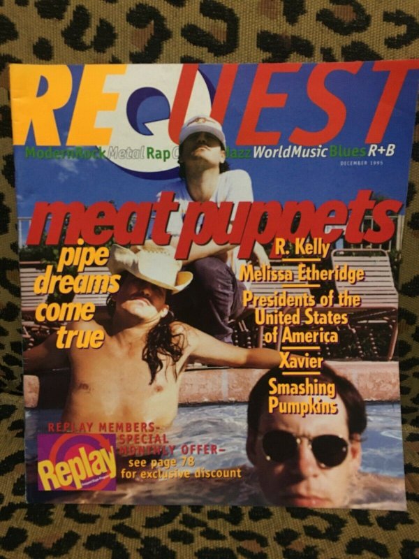 REQUEST MAGAZINE #43 December 1995 MEAT PUPPETS COVER, SMASHING PUMPKINS VG