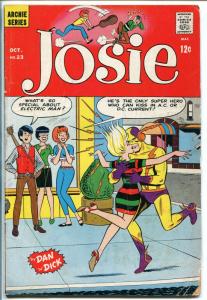 JOSIE #23 1966-MLJ/ARCHIE-SUPER HERO COVER-vg minus