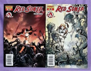 Rick Remender RED SONJA Vacant Shell #1 One Shot 2 Covers (Dynamite, 2007)! 