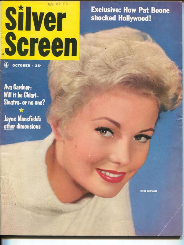 Silver Screen-Kim Novak-Jayne Mansfield-John Wayne-Oct-1957