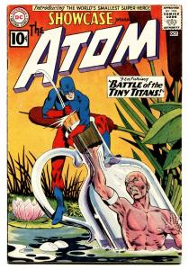 SHOWCASE COMICS #34 FIRST SILVER AGE ATOM-GIL KANE-1961 FN