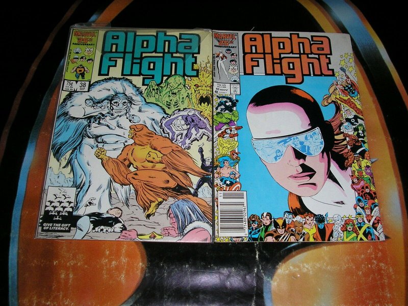 ALPHA FLIGHT (Marvel Comics), 32-126, 1986-1993, 19 diff  