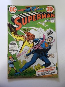 Superman #256 (1972) VG Condition moisture stains