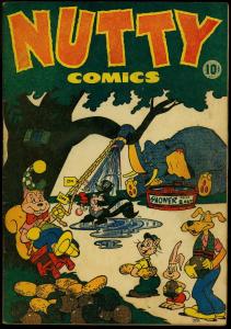 Nutty Comics #1 1945- Harvey Golden Age- Funny Animal VG+