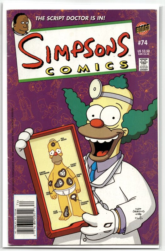 Simpsons Comics #74 (2002) Krusty the Clown
