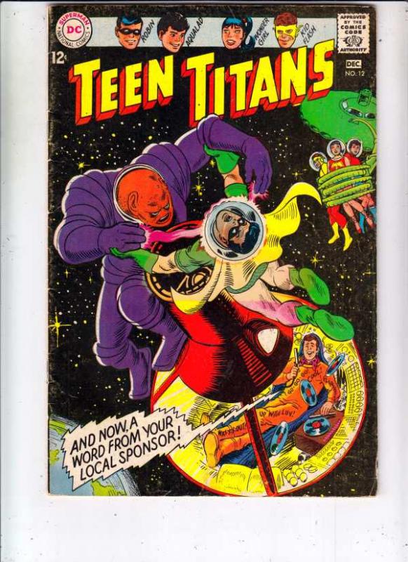 Teen Titans, The #12 (Dec-67) FN Mid-Grade Kid Flash, Robin, Wonder Girl, Speedy