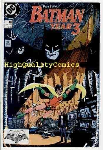 BATMAN #437, NM+, Wolfman, Year 3, Tim Drake, Origin Robin, more BM in store