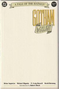 Batman Gotham By Gaslight # 1 Blank Facsimile Edition Cover NM DC [Y9]