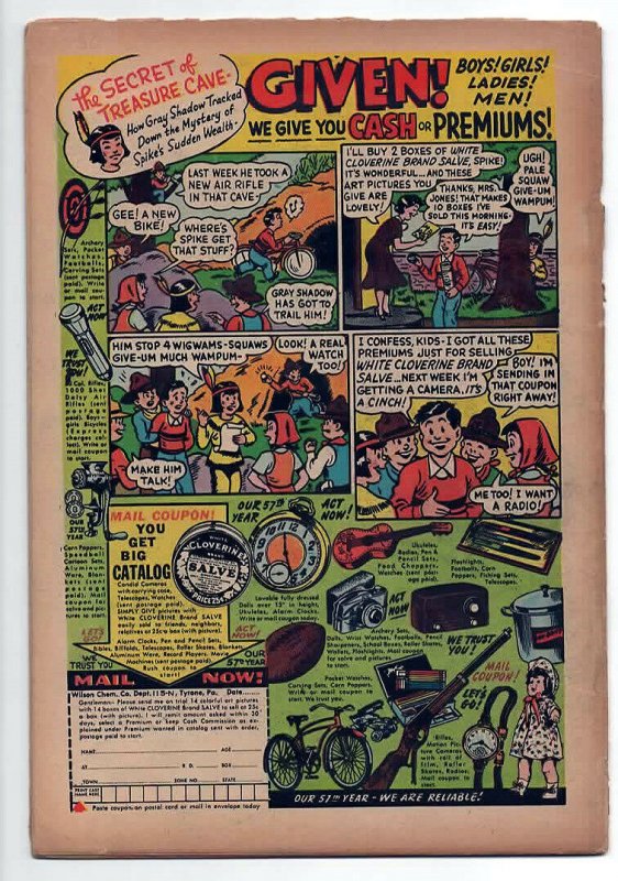 PHANTOM STRANGER 1 FR/G (1.5), 1952 DC COMICS, TOP 1/3 OF COVER MISSING, 