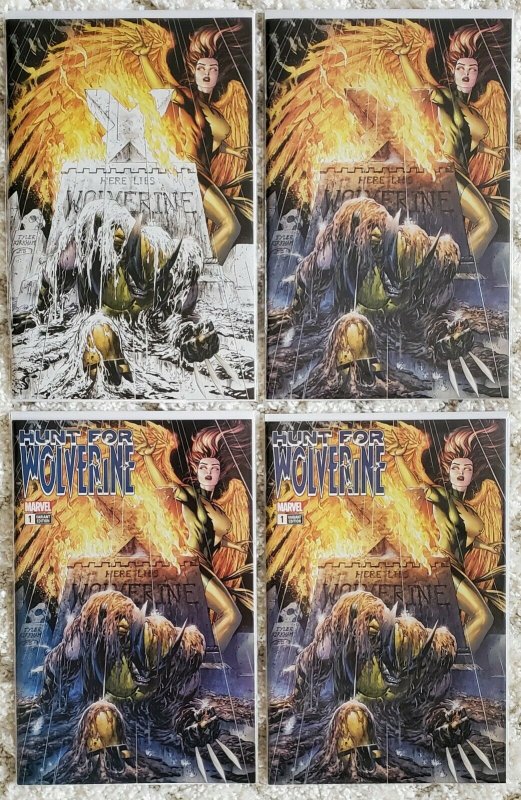 Hunt For Wolverine #1 Tyler Kirkham EXCLUSIVE 4 pack ~ Virgins & Variant C NM