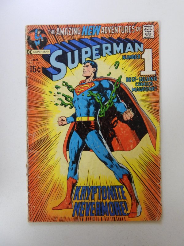 Superman #233 (1971) GD+ condition