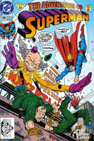 Adventures of Superman (1987 series) #496, VG+ (Stock photo)