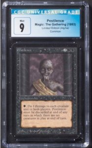 Magic the Gathering, Pestilence, Alpha, CGC 9.0, Common