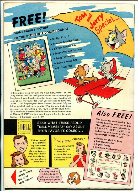 Tom & Jerry #92 1952-Dell-MGM Cartoons-Barney Bear-Benny Burro-Tuffy-VG/FN