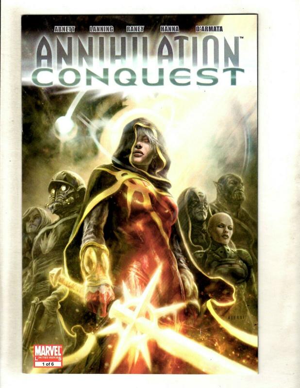 Lot Of 7 Annihilation Conquest Marvel Comic Books # 1 2 3 4 5 6 + Prologue SM8