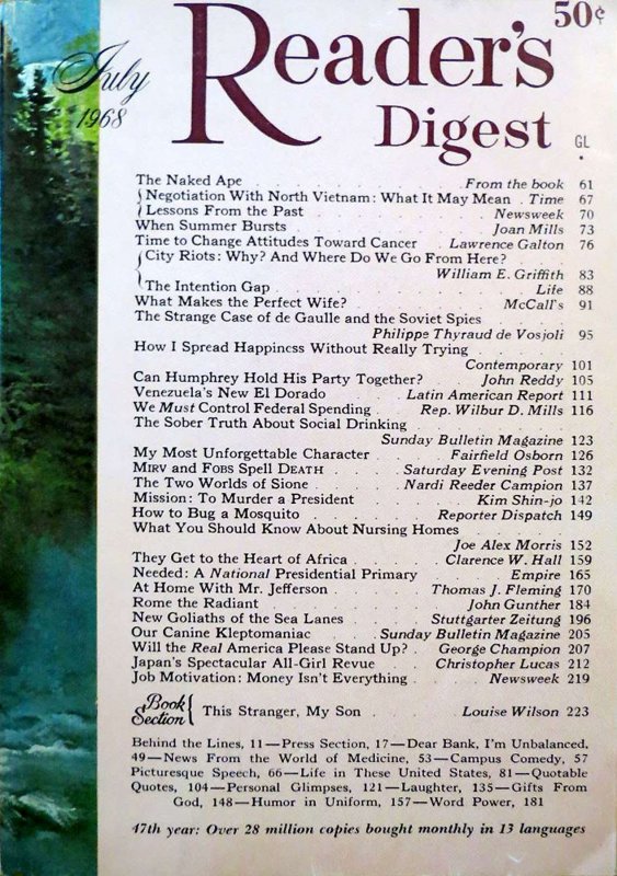 Reader's Digest, The #555 FN ; R.D. | July 1968 City Riots