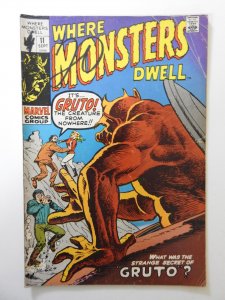 Where Monsters Dwell #11 (1971) GD Condition Centerfold detached