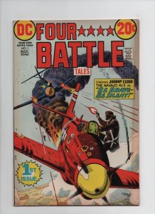 Four-Star Battle Tales #1 - Fighter Plane Cover! Johnny Cloud - (Grade 9.0) 1973