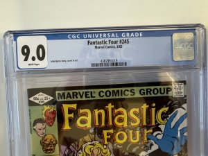 Fantastic Four 245 CGC 9.0 - Marvel  GREAT John Byrne cover 1st Avatar (1982)