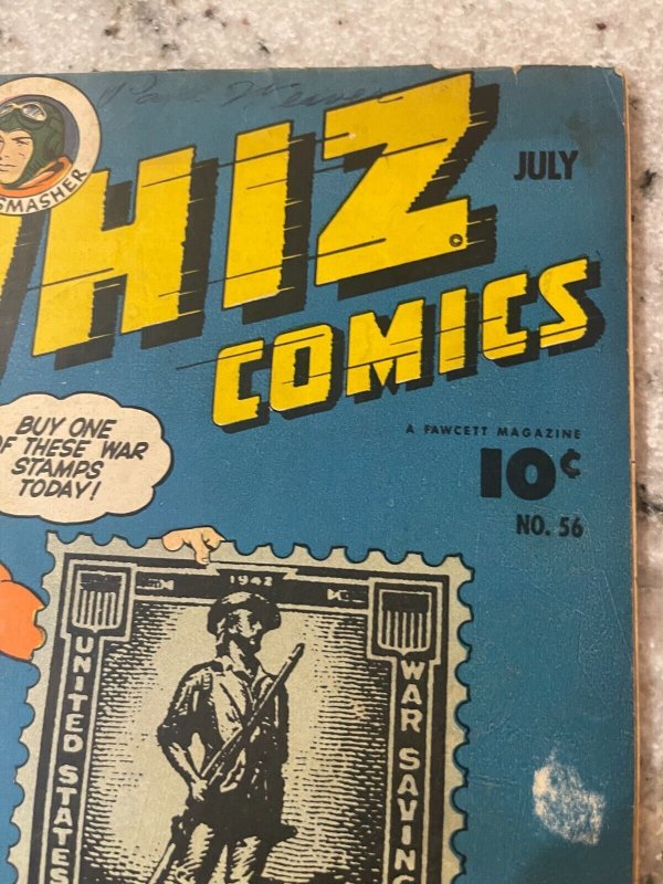 Whiz Comics # 56 VG Fawcett Comic Book Captain Marvel Shazam Golden Age 1 J877