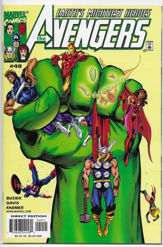 Avengers (vol. 3, 1998) #40 VF/NM Busiek/Davis, Ms. Marvel, Hulk, Quicksilver