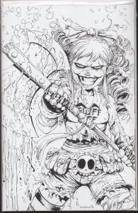 I Hate Fairyland #1 Battle damage BLACK/WHITE Virgin Variant by Tyler Kirkham