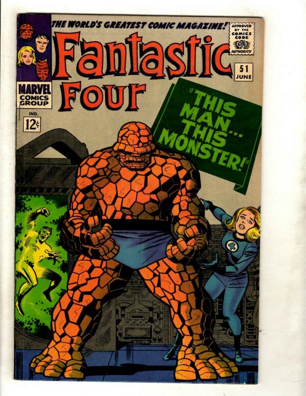 Fantastic Four # 51 VF- Marvel Comic Book Silver Age Thing Human Torch Doom GK1