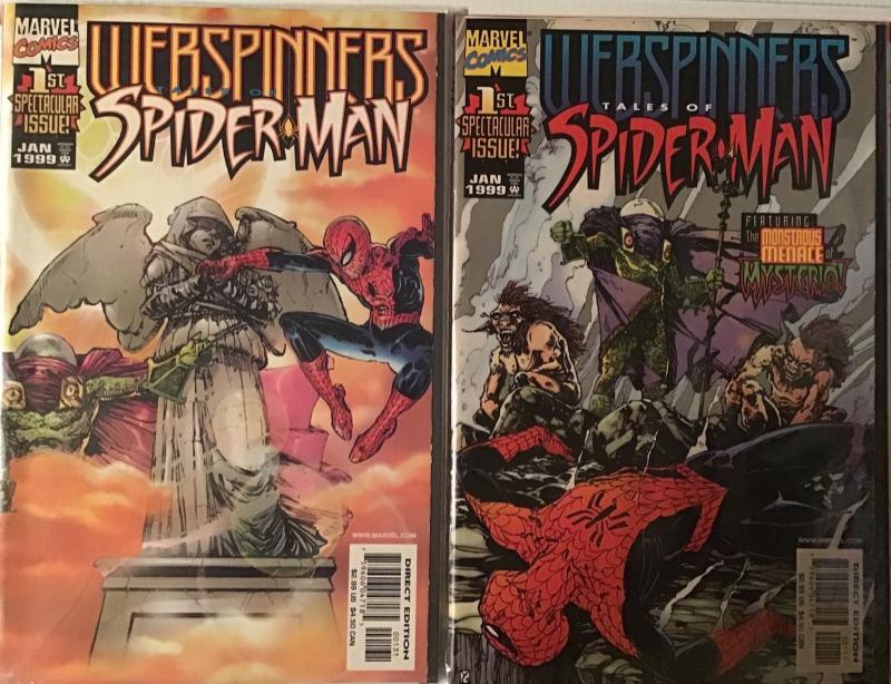 SPIDER-MAN :WEBSPINNERS  FIRST 8 ISSUES!PLUS 2 VARIANTS 10 BOOK LOT!