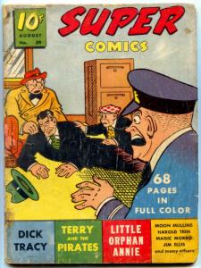 Super Comics #39 1941- Dick Tracy- Smokey Stover- Magic Morro F/G with glue 