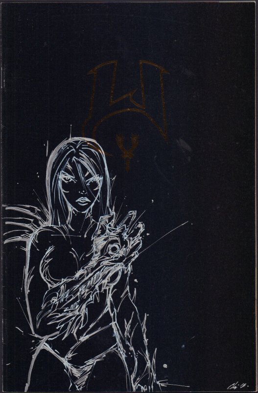 Witchblade #54 Blank Variant Comic with White Ink Sketch art by Unknown