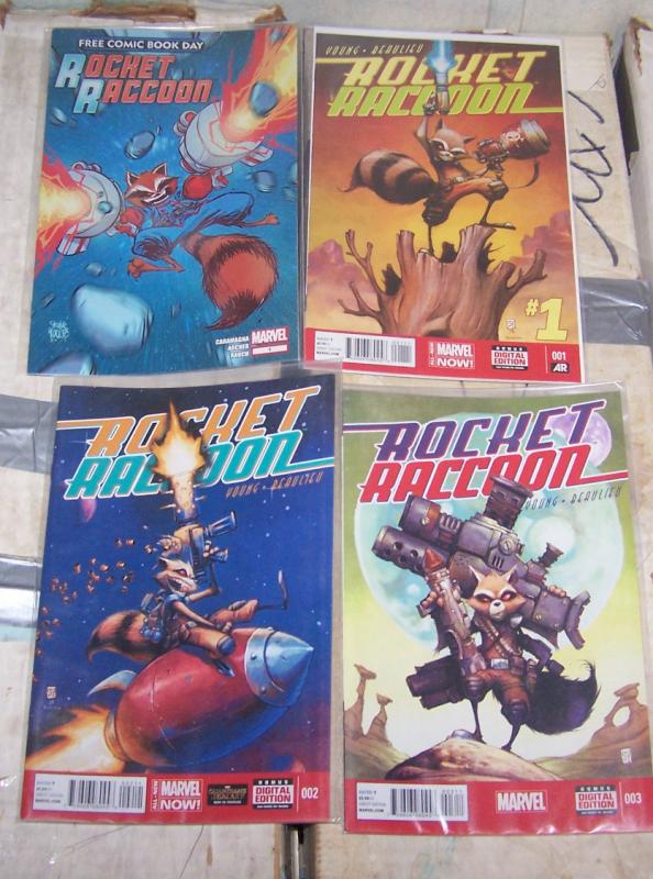 ROCKET RACCOON # 1 2 3   COMPLETE 2015 MARVEL+ FCBD 2014 +TALES FROM THE HALF 