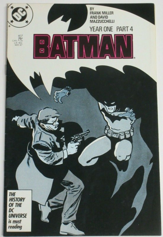BATMAN#407 VF 1987 FRANK MILLER 'YEAR ONE' DC COMICS