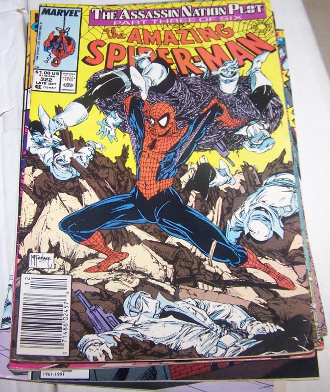 Amazing Spider-Man # 322 assassin nation plot pt 3 mcfarlane silver sable