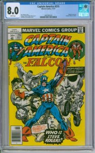 Marvel Comics Captain America And The Falcon #215 CGC 8.0