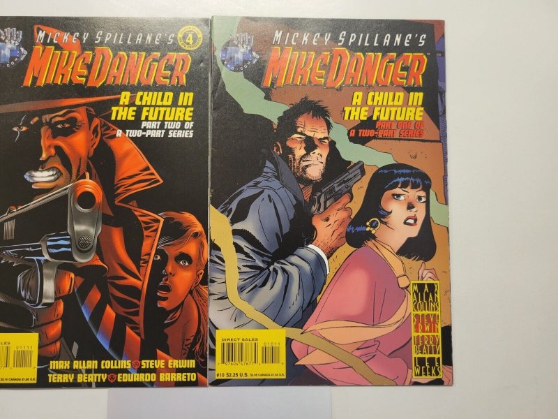 2 Mike Danger Tekno Comic Books #10 11 Mickey Spillane 86 TJ8