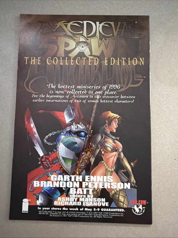 Witchblade #14 Gold Variant Exclusive 1997 Image Top Cow Michael Turner Cover