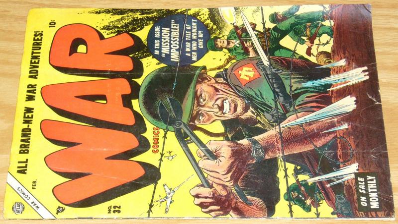 War Comics #32 VG february 1955 - mission impossible cover - dick ayers - atlas 