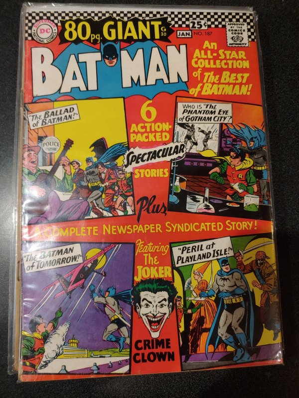 BATMAN #187 80 PAGE GIANT JOKER ISSUE