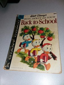 Dell Giant Huey, Dewey & Louie Back to School #1 uncle scrooge 1958 golden age