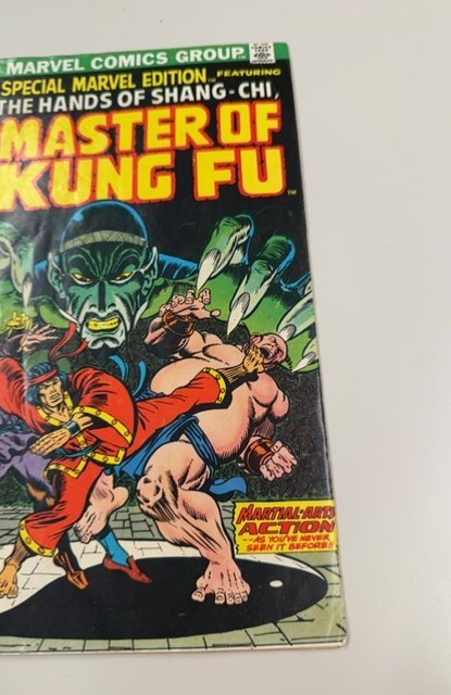 Special Marvel edition #15 (1973)1st shang chi -master Kung fu some spine roll