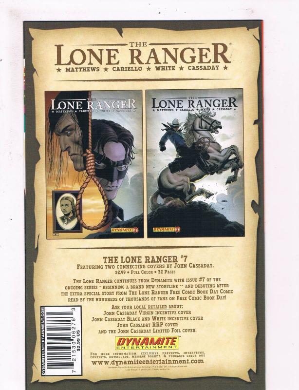 The Lone Ranger # 6 VF Dynamite Entertainment Comics Awesome Issue Western!! SW5