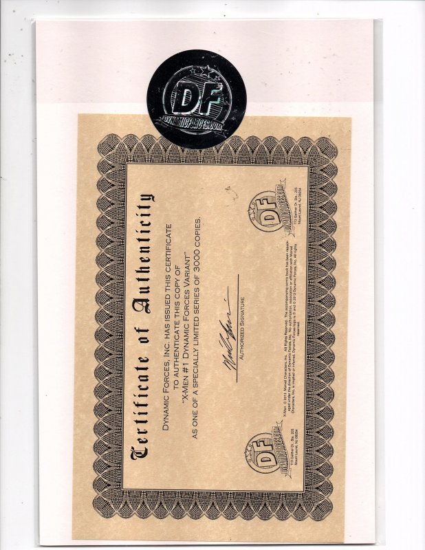 X-Men #1 (2013) Dynamic Forces Mark Brooks Variant Limited to 3,000 w/COA