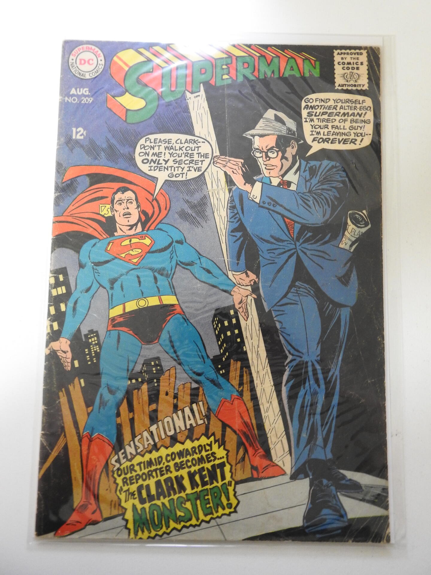 Superman 209 (1968) Comic Books Silver Age, DC Comics, Superman