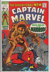 Captain Marvel #18 (Nov-69) VF High-Grade Captain Marvel