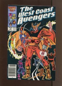 West Coast Avengers #9 - Al Milgrom Cover Art! (9.0) 1986