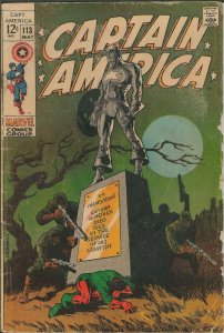 Captain America #113 ORIGINAL Vintage 1969 Marvel Comics Jim Steranko Cover 