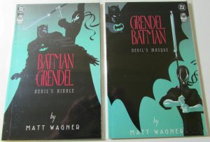 GRENDEL BATMAN  #1 &  2  NM- DC Comics  Comico  MATT WAGNER Dance Riddle Masque