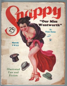 PULP:  SNAPPY PULP-MARCH 1935-SPICY COVER-PIN-UP-RARE G