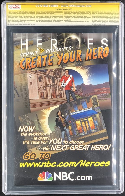Heroes #3 SDCC Variant Edition CGC 9.8 Signature Series