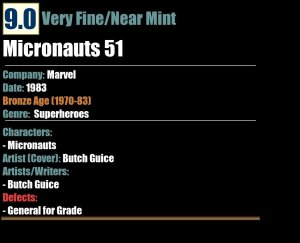 Micronauts 51 (1983) VF/NM Bronze Age Marvel comic